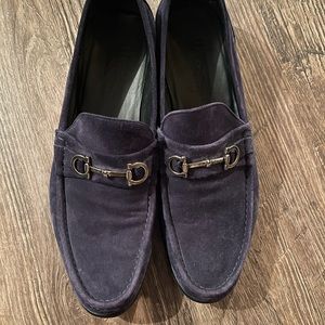 Blue Suede Ferragamo